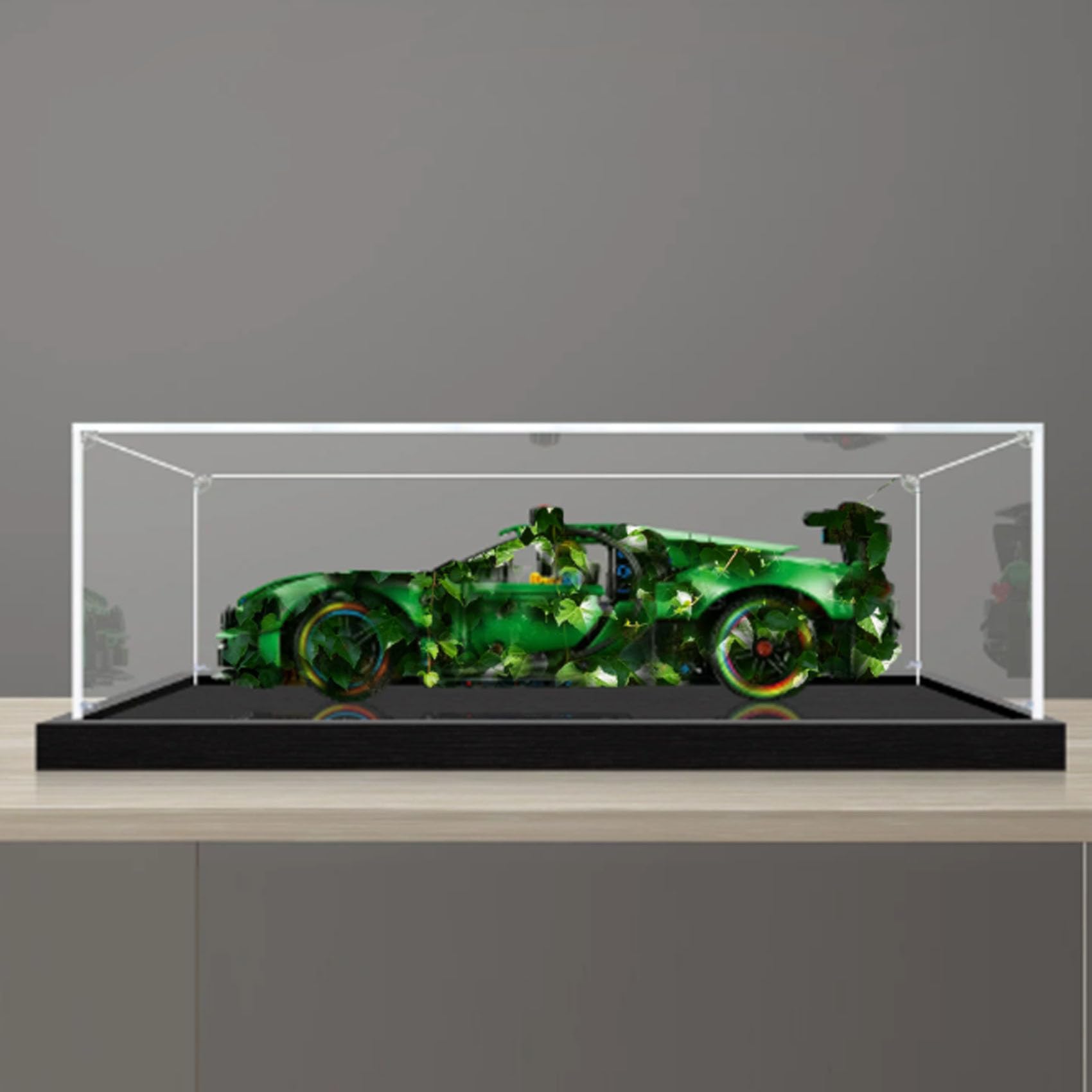 Acrylic Display Case for Le-go 10365 Sports Car Model, Dustproof Display Box (display box only) (StyleA 3mm)