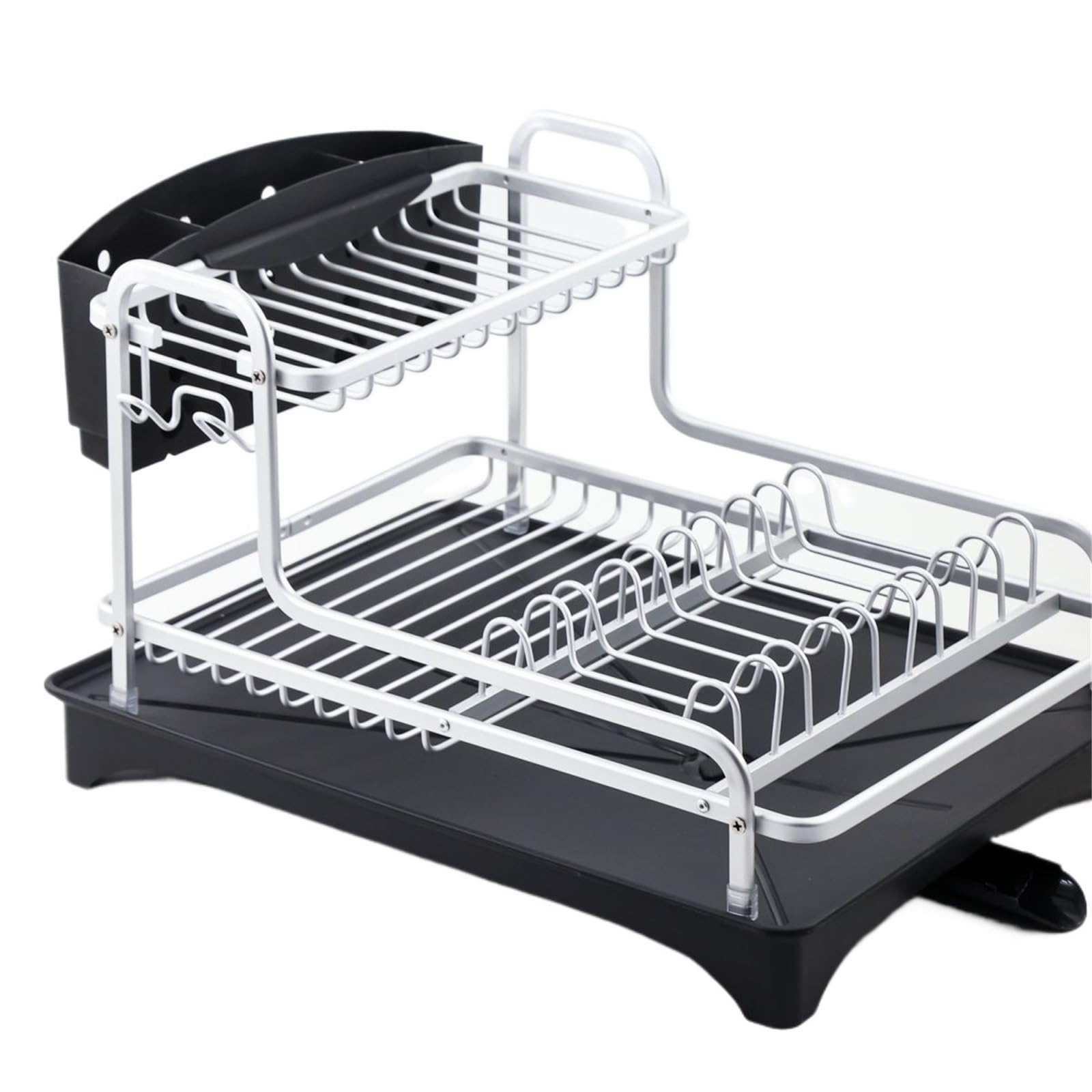 WLH Alexanders Dish Drying Rack for Kitchen Counter Sink Organization and Storage Essentials with Cutlery Holder Home Decor dish rack