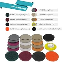 Vista 5 de VIBRATITE Kit de restauración de faros para luces de automóvil a base de taladro eléctrico, kit de pulido de bricolaje con almohadilla de refuerzo