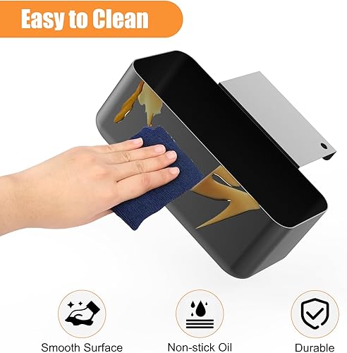 Miniatura 6 de Barbqtime Piezas de repuesto para bandejas de goteo para parrilla Blackstone de 28 y 36 pulgadas, soportes para tazas de grasa para parrilla