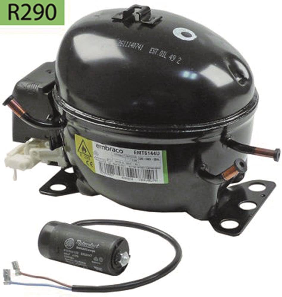 Csir Compressor EMT6144U Height 166 mm 220-240 V 50Hz Air Conditioning R290 MBP 7.8kg 1/6HP Engine 4.5 cm³
