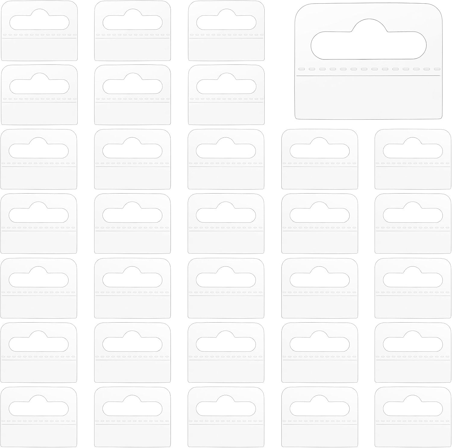 200 PCS Clear Sticky Hanging Tabs, Slot Hole Self Adhesive