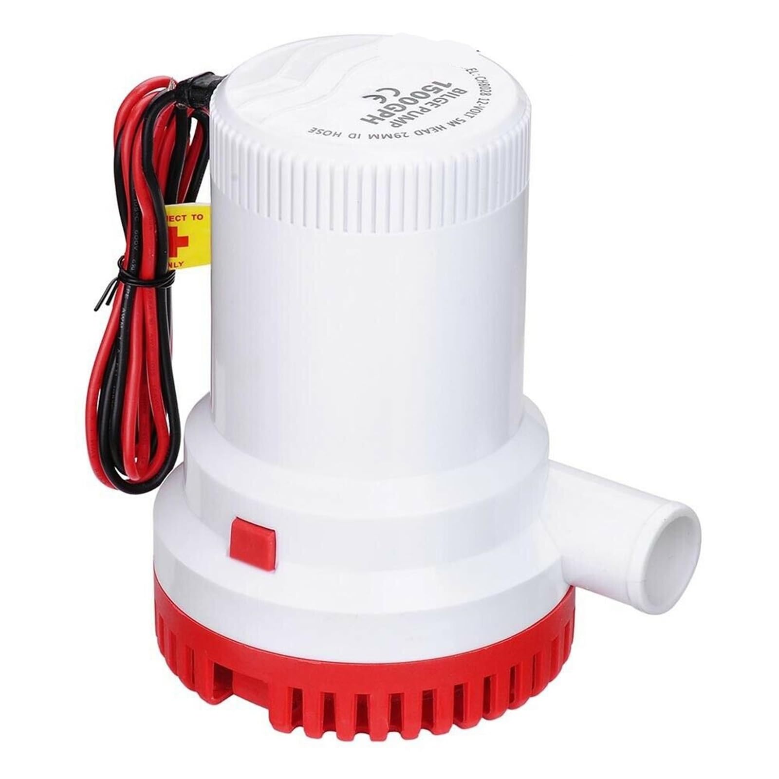 Bomba de agua eléctrica sumergible de achique de 12 V y 24 voltios, for barcos, hidroaviones, autocaravanas y casas flotantes, con capacidad de 1500 GPH y 2000 GPH, con elevación de 5 m.(2000GPH,12V)