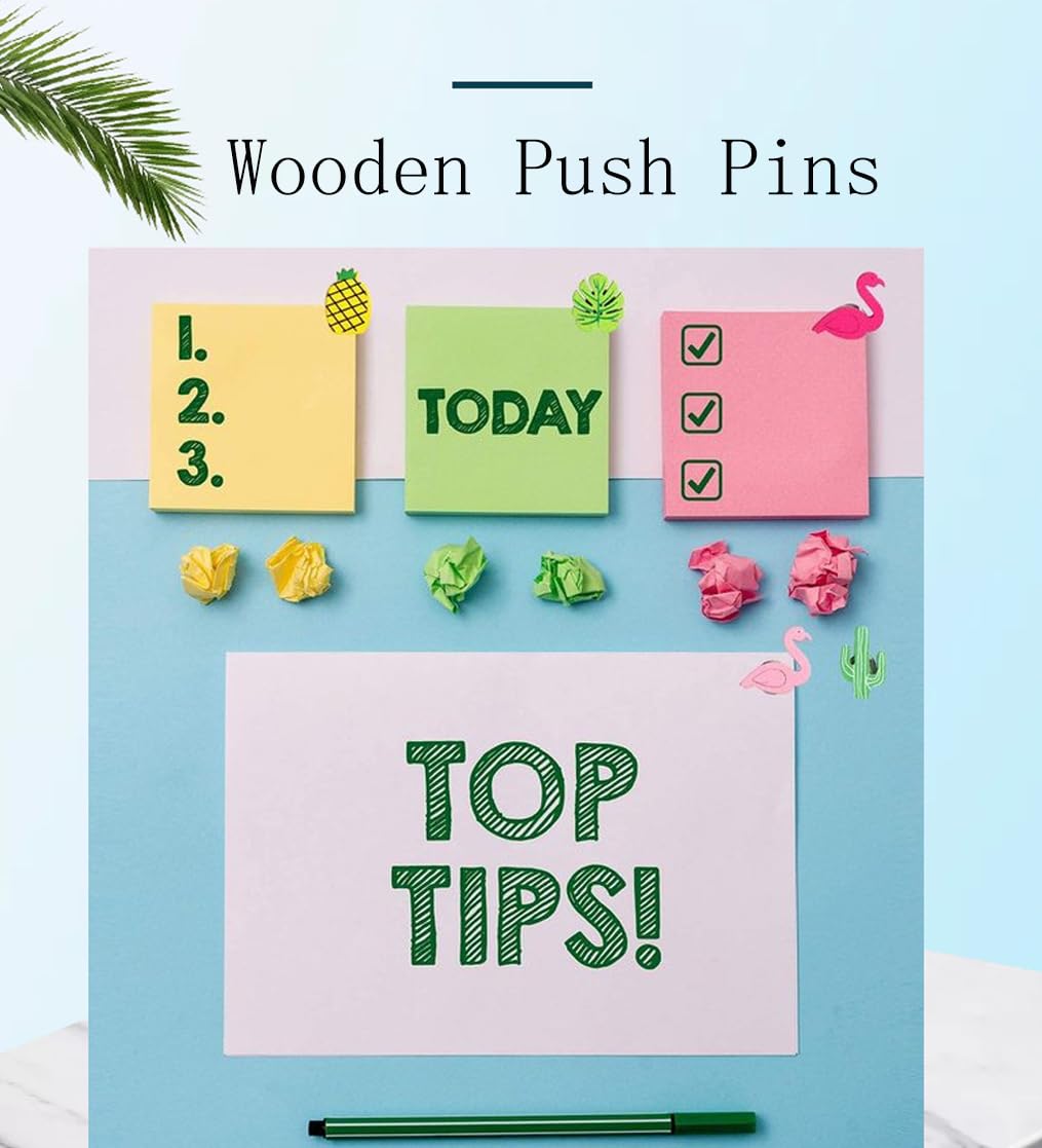 GHPKOTW Reißzwecken Set - 50 Stück Bunte Pinnnadeln Mit Motiven