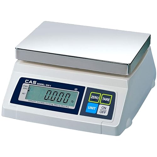 CAS SW-20Z Báscula de servicio de alimentos, LbOz conmutable, 20 x 0.01 lbs