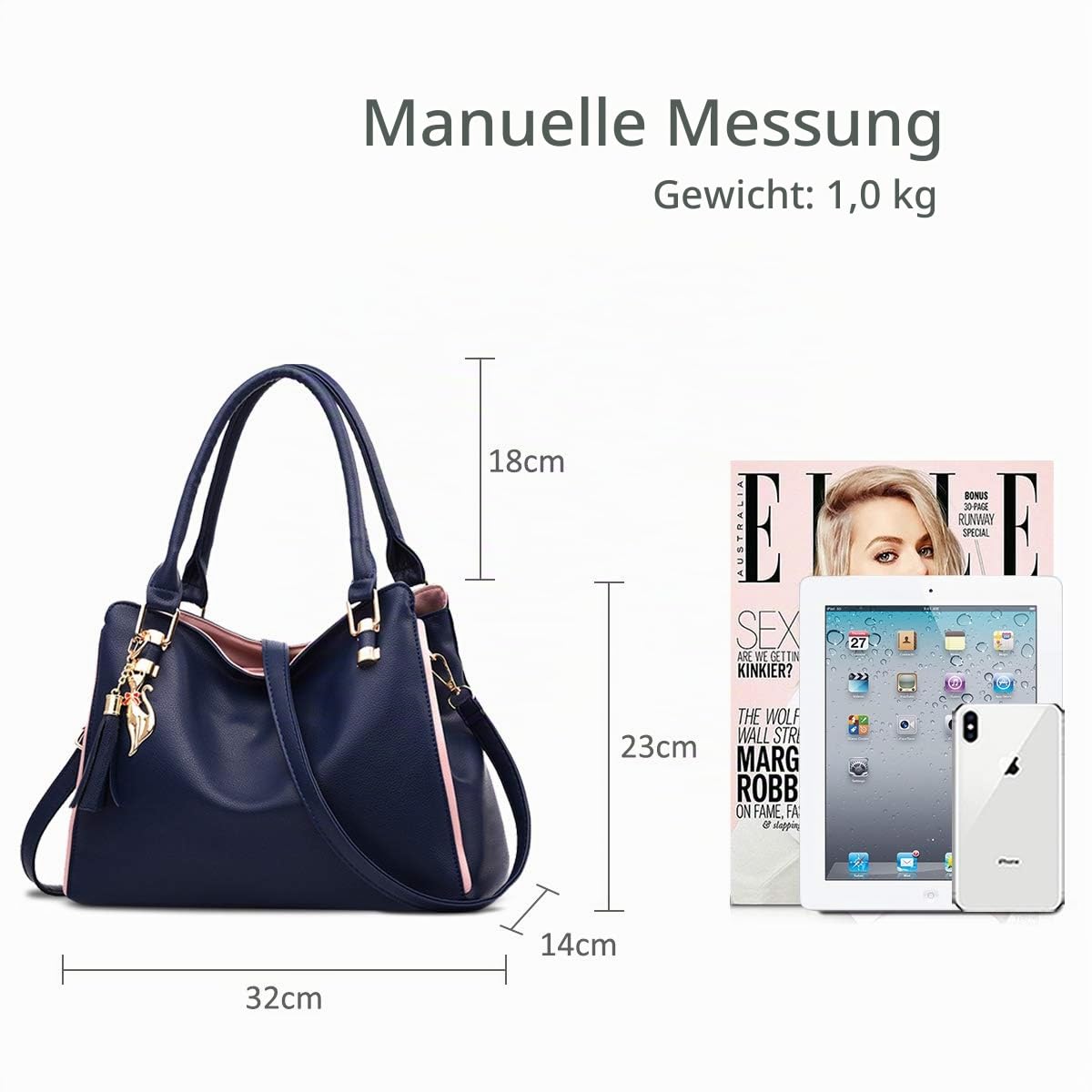 NICOLE&DORIS Damen Schultertasche Mode Handtaschen Hobos und Umhängetaschen für Frauen Groß Tragetasche