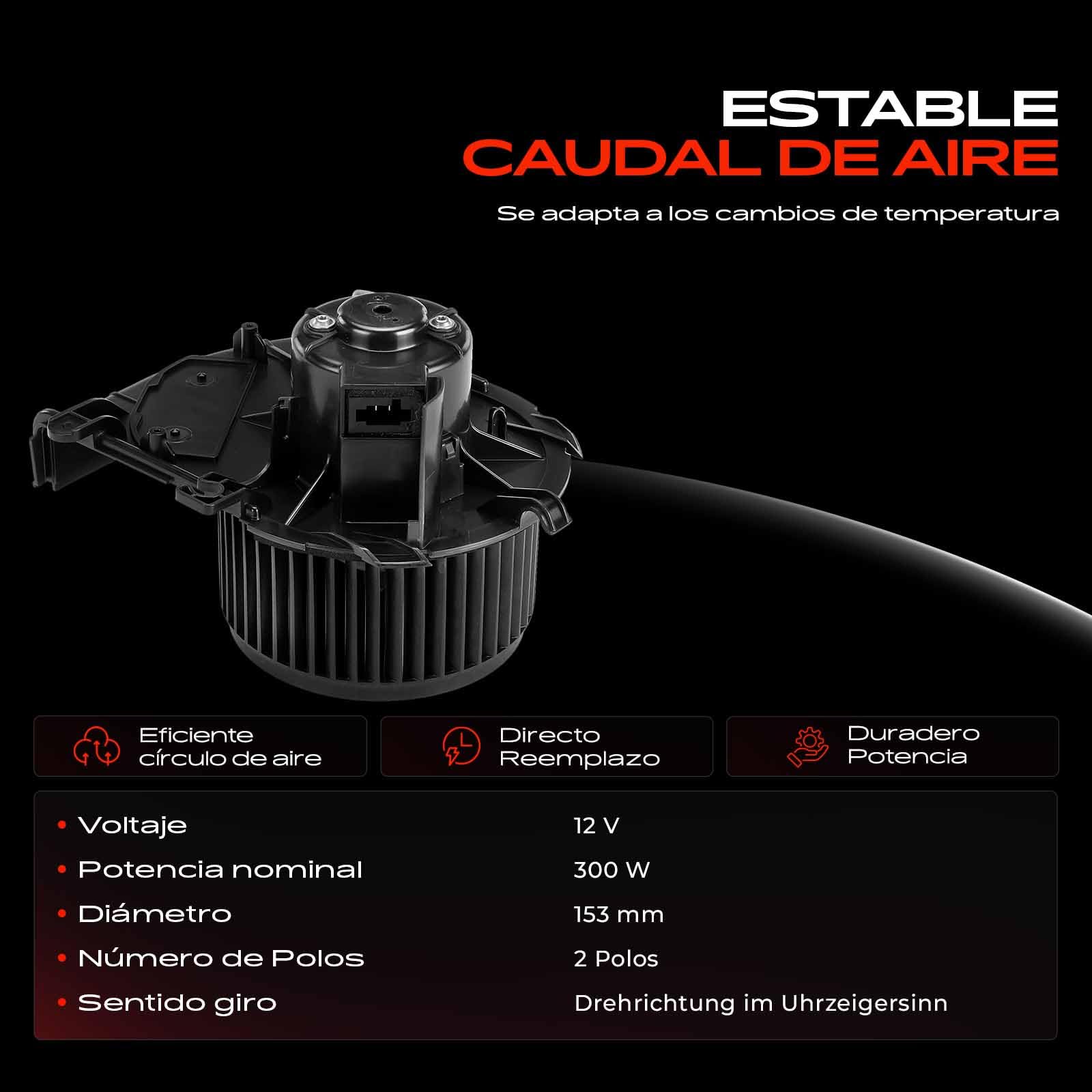 Frankberg Motor del ventilador del calefactor Compatible con Jumpy VF7 Expert Tepee VF3X Jumpy Furgoneta Replace# 6441X7