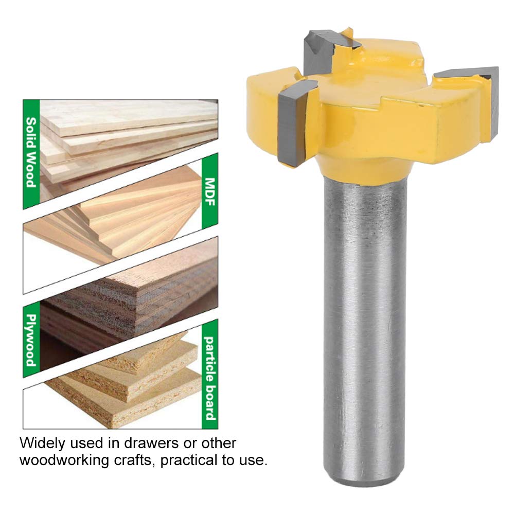 CNC Spoilboard Surfacing frez, maksymalna średnica cięcia 24 mm 1/4" głębokość szczelina 3 frezy z powłoką fletową, do frezarek do drewna (8 mm Shank)