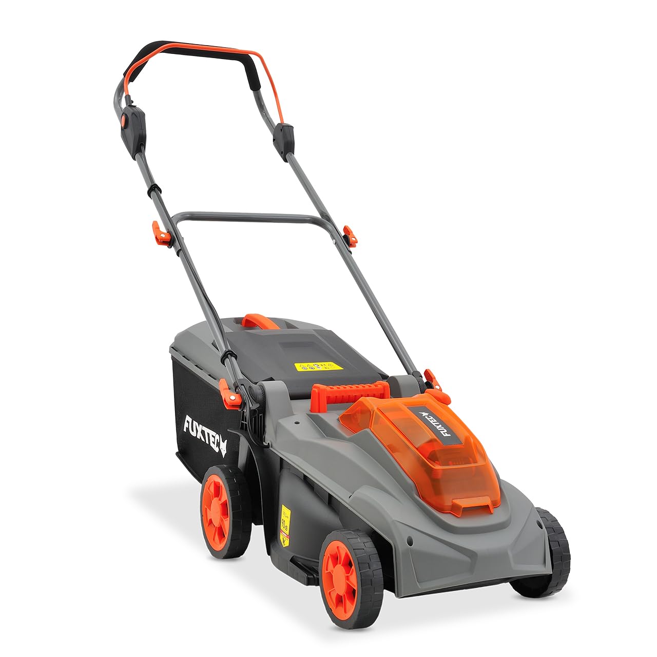 FUXTEC FX-E2RM37 SET Cordless Lawn Mower | 40V Battery System with 2 × 4Ah Batteries & Charger, 37 cm Cutting Width, 40 L Grass Collector, 6-Level Height Adjustment 25–75 mm