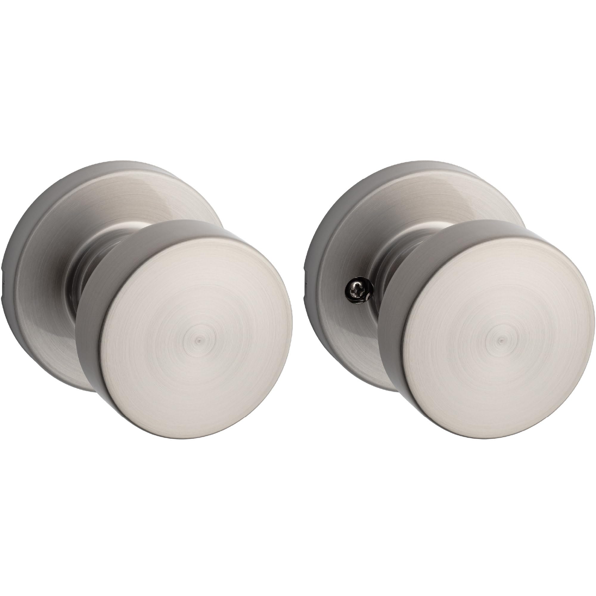 Kwikset Satin Nickel 97200-890 Pismo Hallway/Closet Door Knob, 1 Pack