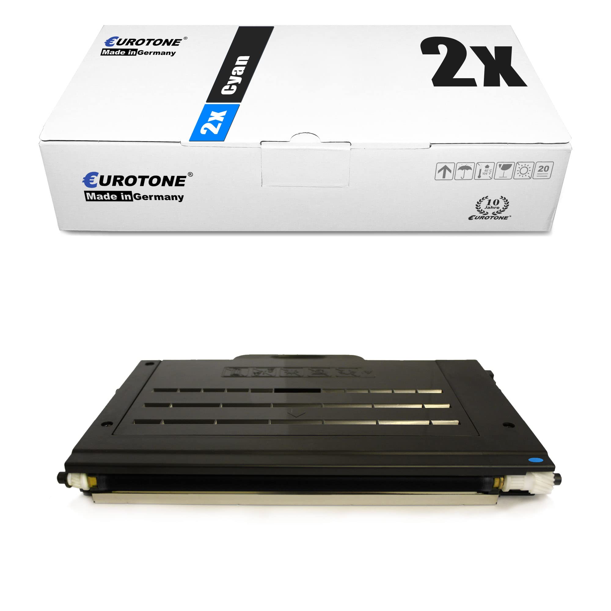 Eurotone 2X Toner für Phaser 6100 BD DN V BD kompatibel für Xerox Cyan 106R00680, Druckerpatronen