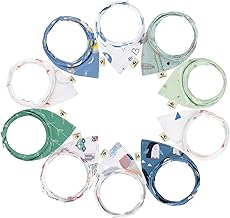 BEBOAN Baby Bandana Dribble Bibs - 10 Pack Drool Bibs for Boys & Girls, 100% Organic Cotton, Soft & Absorbent, Adjustable Size, 3-36 Months