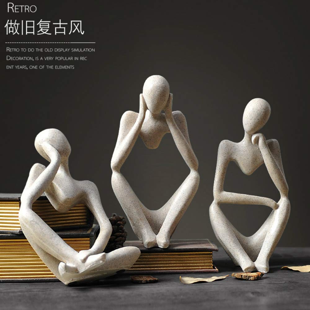 Amazon.co.jp: DUBFKBSH 樹脂製 考える人スタイル 抽象