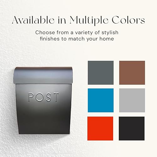 Miniatura 7 de NACH Sylvia Buzón extra grande para paquetes, buzones de correo Euro Post para exteriores, buzón de acero galvanizado resistente al óxido, paquete