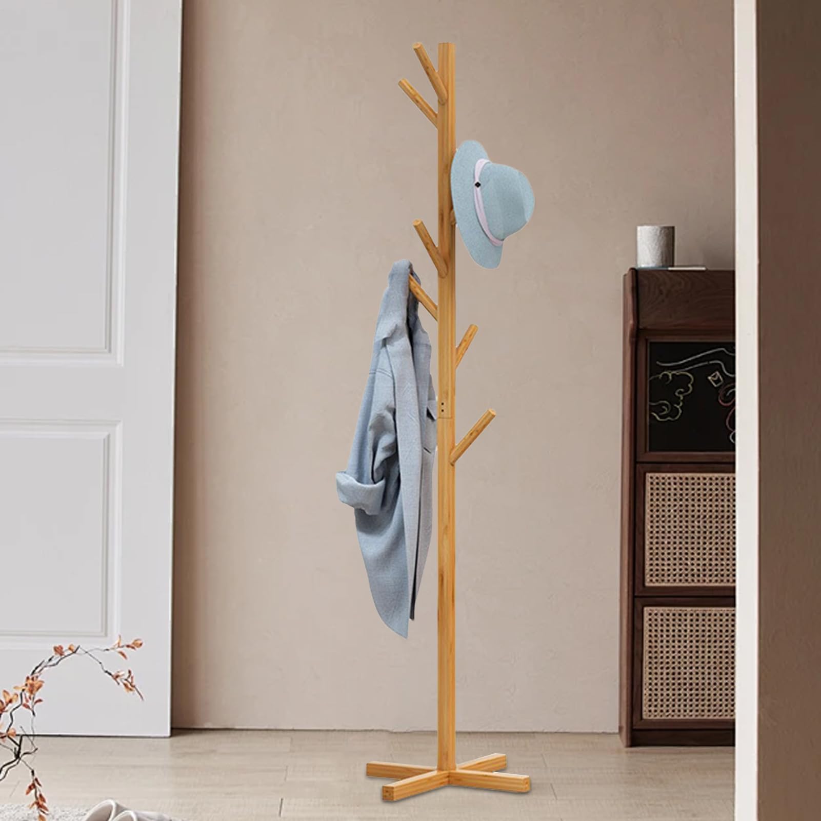 Woo - Appendiabiti salvaspazio con albero Hanr multiplo ideale per ingresso e corridoio nizat Slish e Functal Perchero.