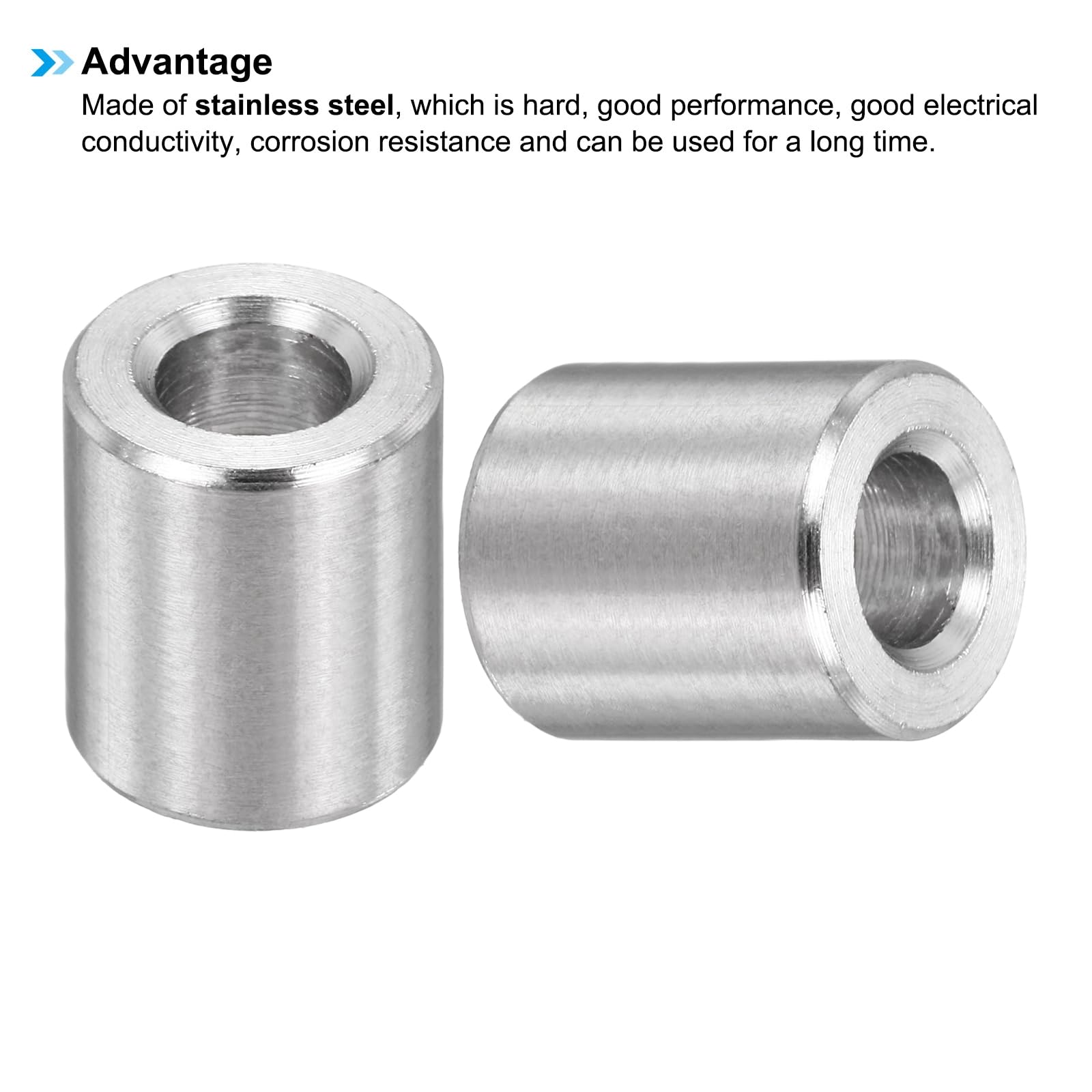 PATIKIL M5 Stainless Steel Spacers, 12Pcs Metal Spacer 5mm ID x 10mm OD x 11mm L Screw Standoff for 1/32" or M5 Screw - Image 4