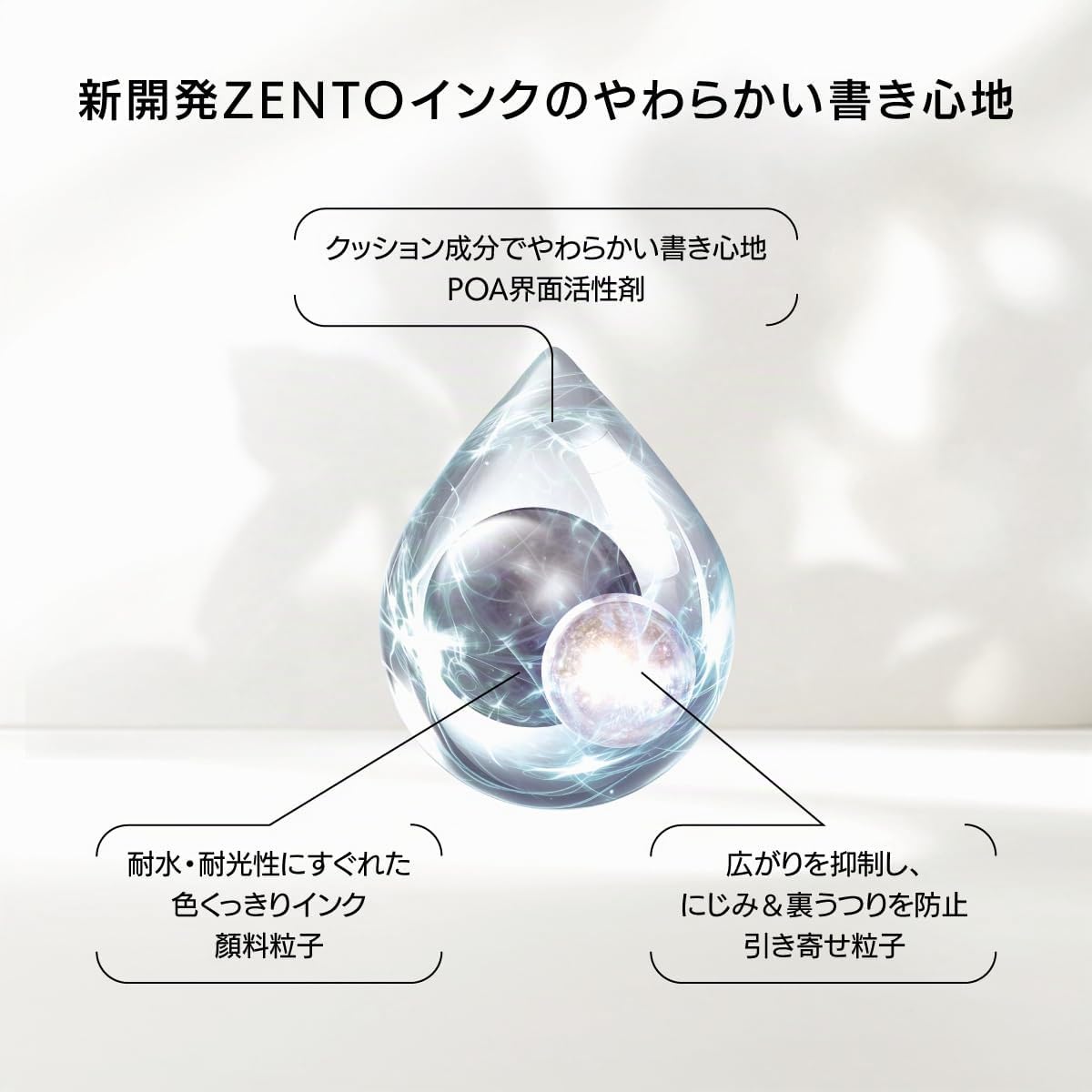Bolígrafo de punta redonda 三菱鉛筆 uniball ZENTO Flow, agarre de aluminio anodizado, fino de 0,5 mm, tinta negra a base de agua, ultra suave con fricción reducida, color jade, UBNZF05.7