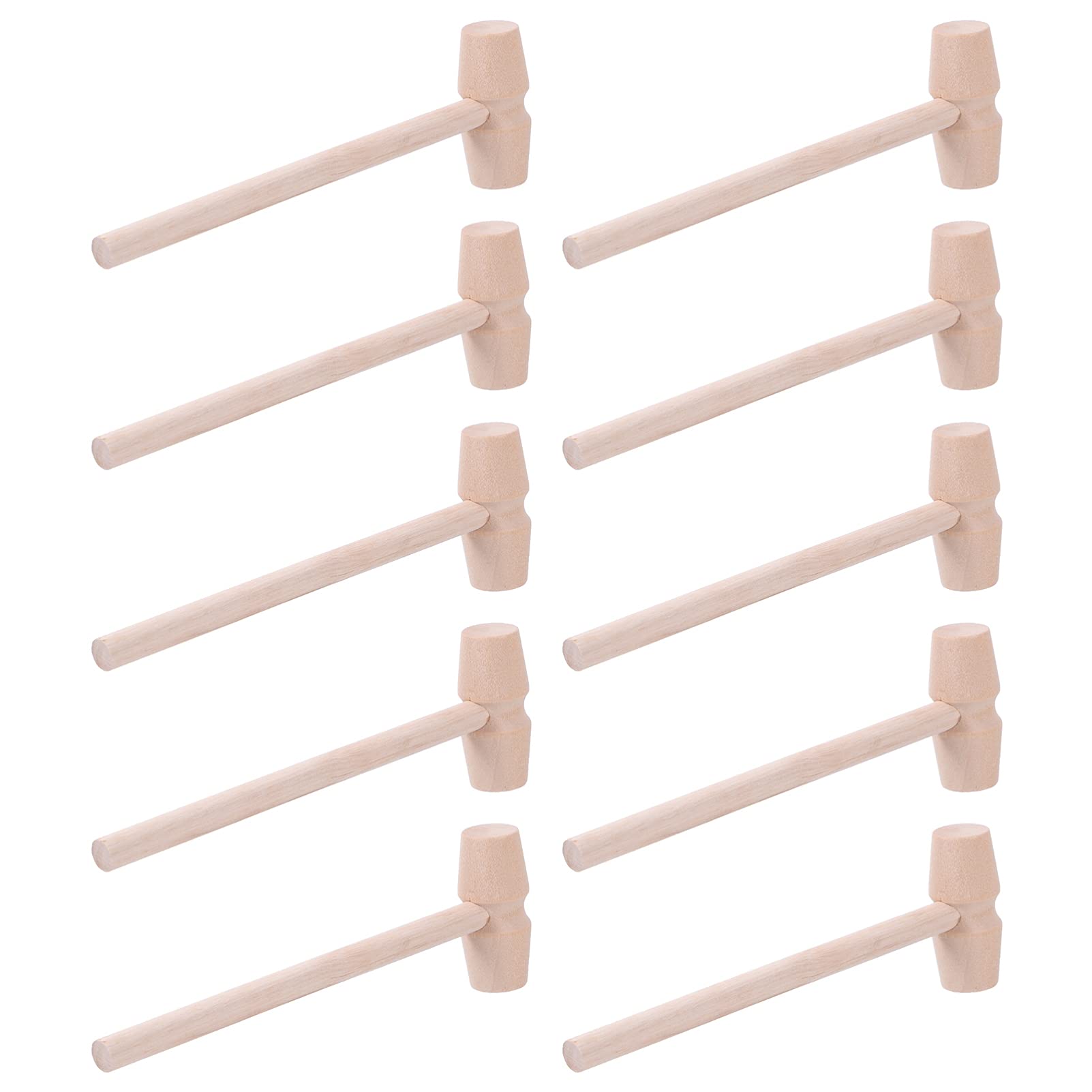 ULTECHNOVO Set of 10 Mini Hammers Toddler Hammer Toy for Boys and Girls Safe for Baking Diy Comfortable Grip Ergonomic Design