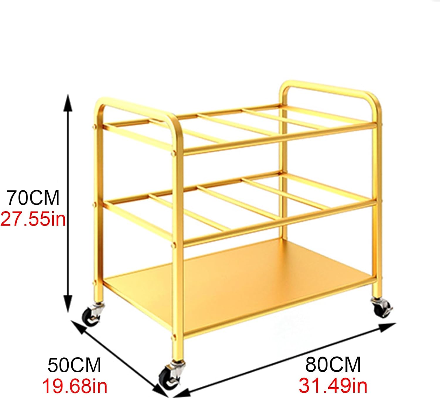 Large Capacity Yoga Mat Storage Rack with Wheels, Portable Exercise Equipment Organizer for Yoga Blocks, Foam Rollers, Gym Accessories - Efficient Home Gym Solution (B image 2
