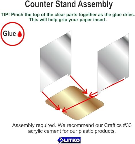 Miniatura 4 de LITKO Soporte de figura de papel  Soporte para tarjetas de juego  Bases de mostrador en miniatura de papel (base cuadrada, ranura de 2 x 2 pulgadas)