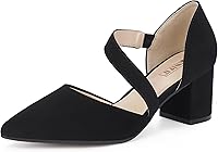 IDIFU IN2 Women's Strappy Closed Toe Pumps - Comfortable 2" Low Block Chunky Heels for Wedding, Prom, Business & Brides
