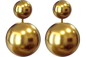 Exquisite Double-Faced Pearl Earrings: Graceful Elegance Front and Back