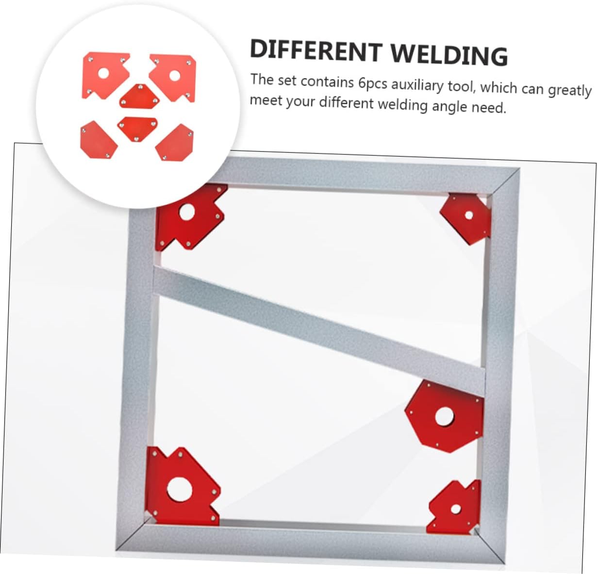 6pcs Magnetic Welding Holder Multi-angle Fixator for Precise Welding Positions High-carbon Material Convenient Design for Efficient Projects
