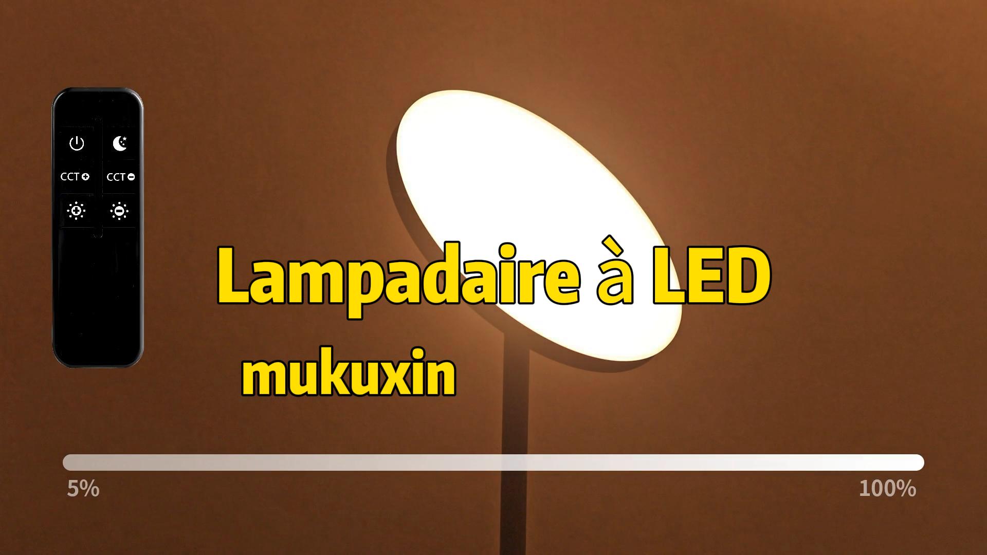 LUCKEA Lampadaire LED 36W Dimmable Télécommande - 3000LM Lumineux Pour Salon Chambre Bureau