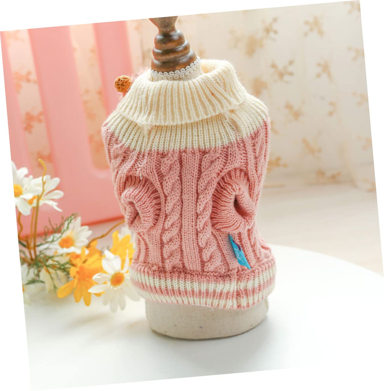 BESPORTBLE 5 Pièces Gilet en Coton pour Chiot Costume De Chien De Compagnie Pull Chaud pour Chien Pull pour d'hiver d'hiver pour Joli pour Chiot Rose en Tissu