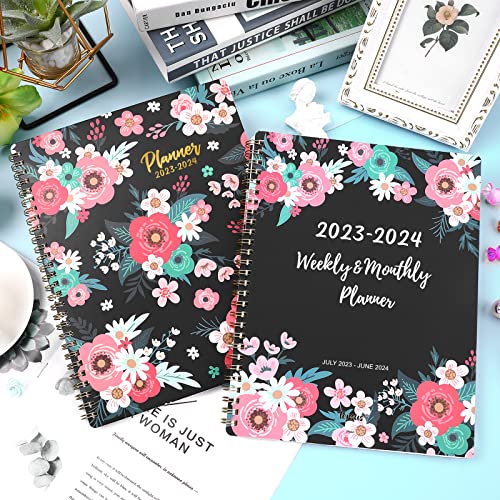 Planner 2023-2024 - July 2023 - June 2024 Weekly & Monthly Planner, 8" X 10", Academic Planner 2023-2024 With Strong Twin-Wire Binding, Round Corner, Perfect Daily Organizer #TOP6