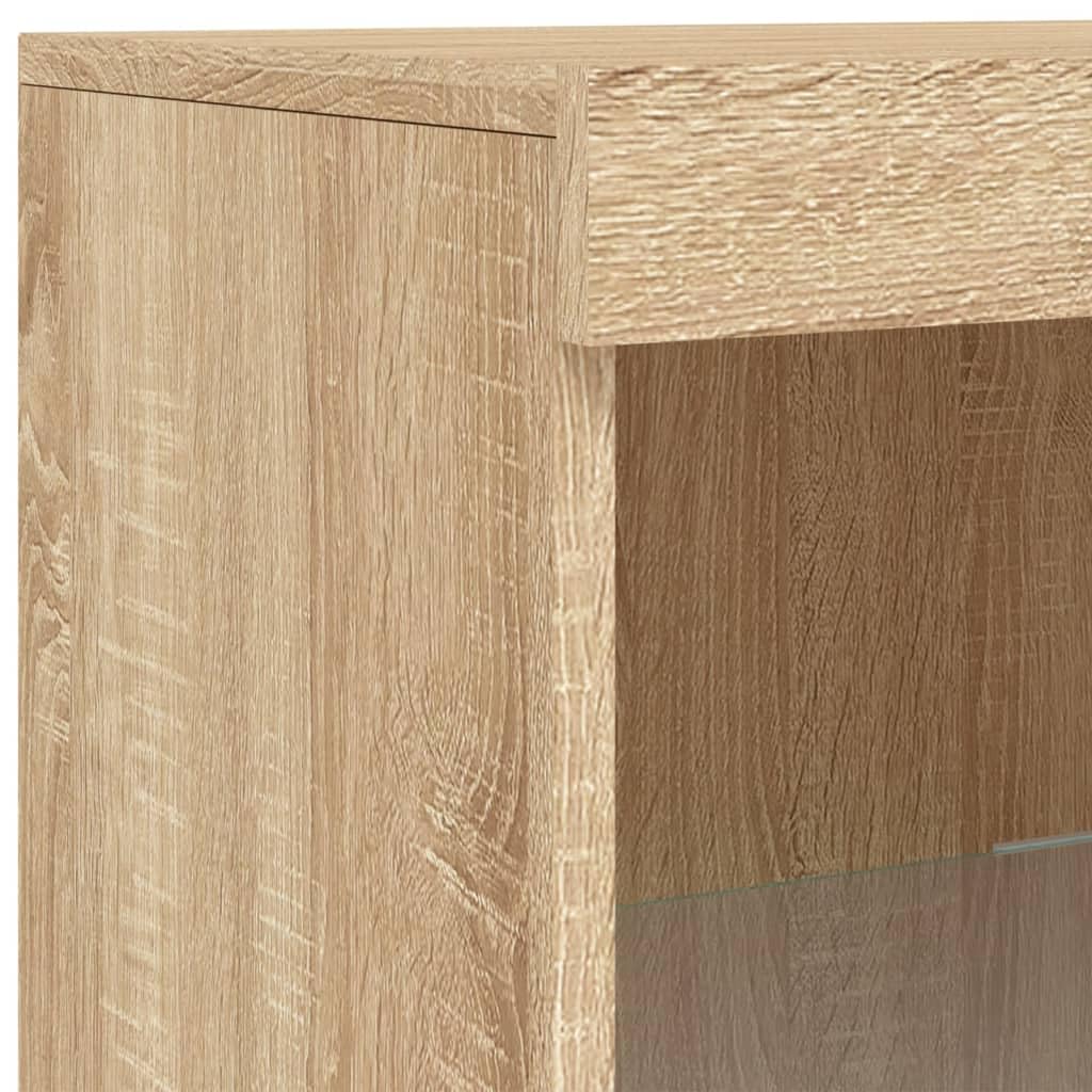 ZEYUAN 836730 Kredens z diodami LED dąb Sonoma 41 x 37 x 100 cm, komoda do sypialni, komody i kredensy, szafka do salonu, komody do korytarza, meble pokojowe