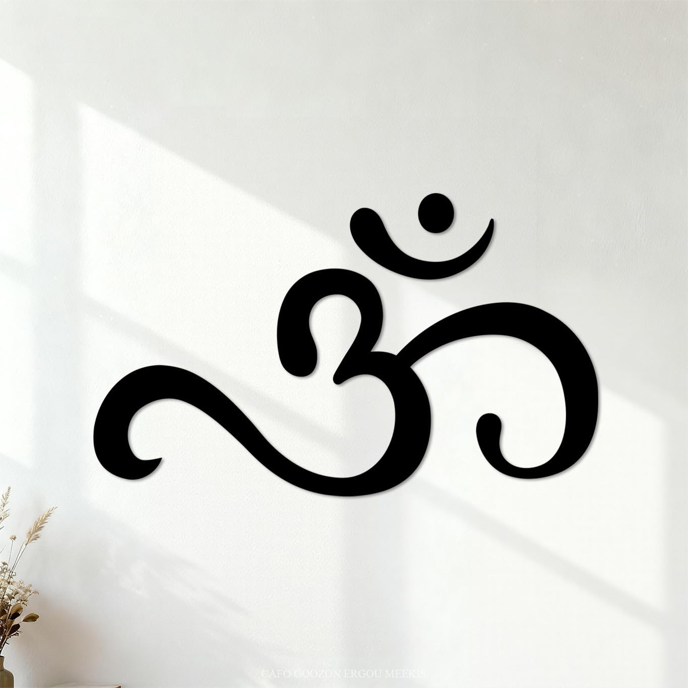 Wall Decals PVC Om Buddhist Symbols of Spirituality 54.6x91cm Personalized Customization Black