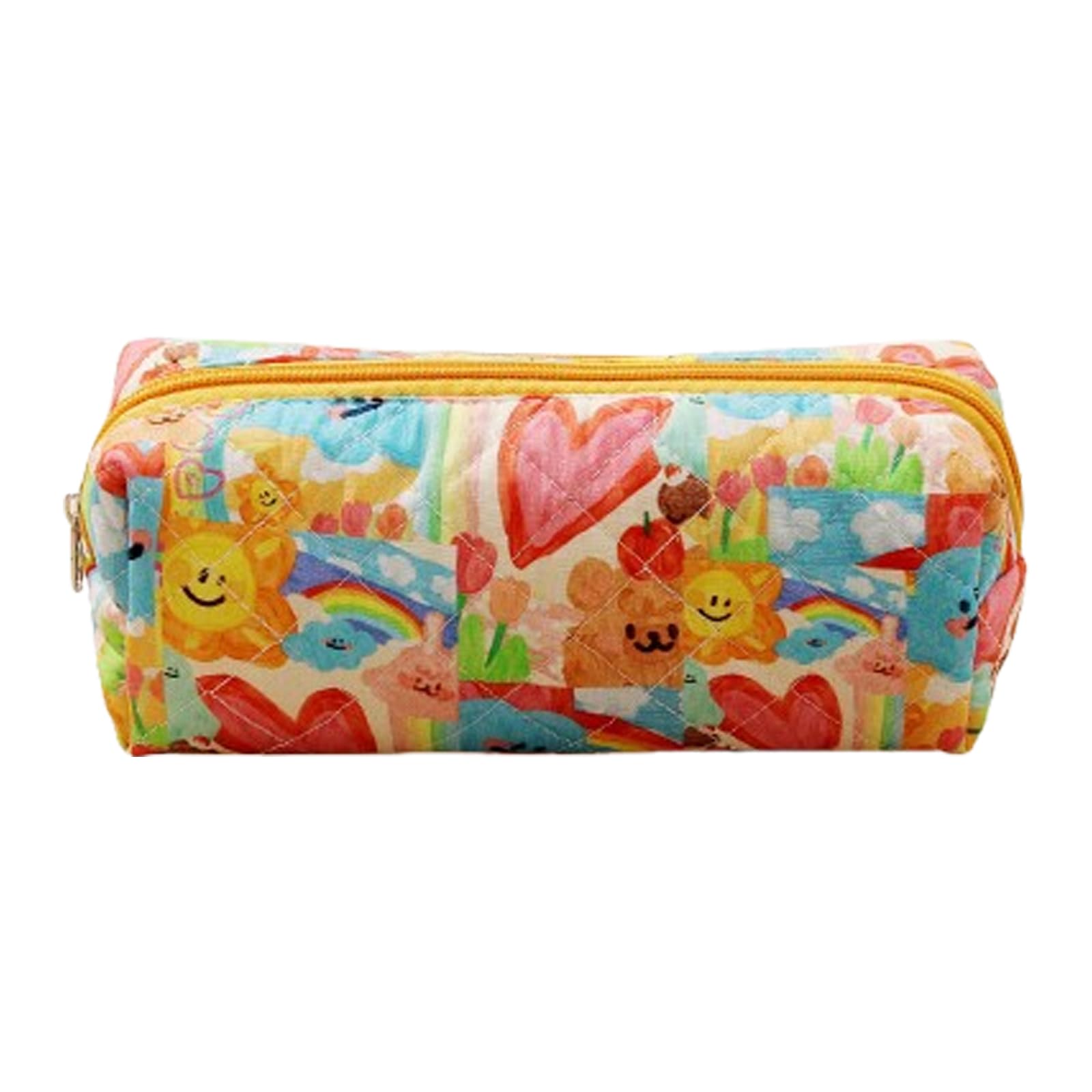 Qiwenr Cosmetic Bag, Pencil Case, Aesthetic Pencil Case, Floral Pattern Toiletry Bag, for Makeup Bags, Wallets, Suitable for Daily use and Travel