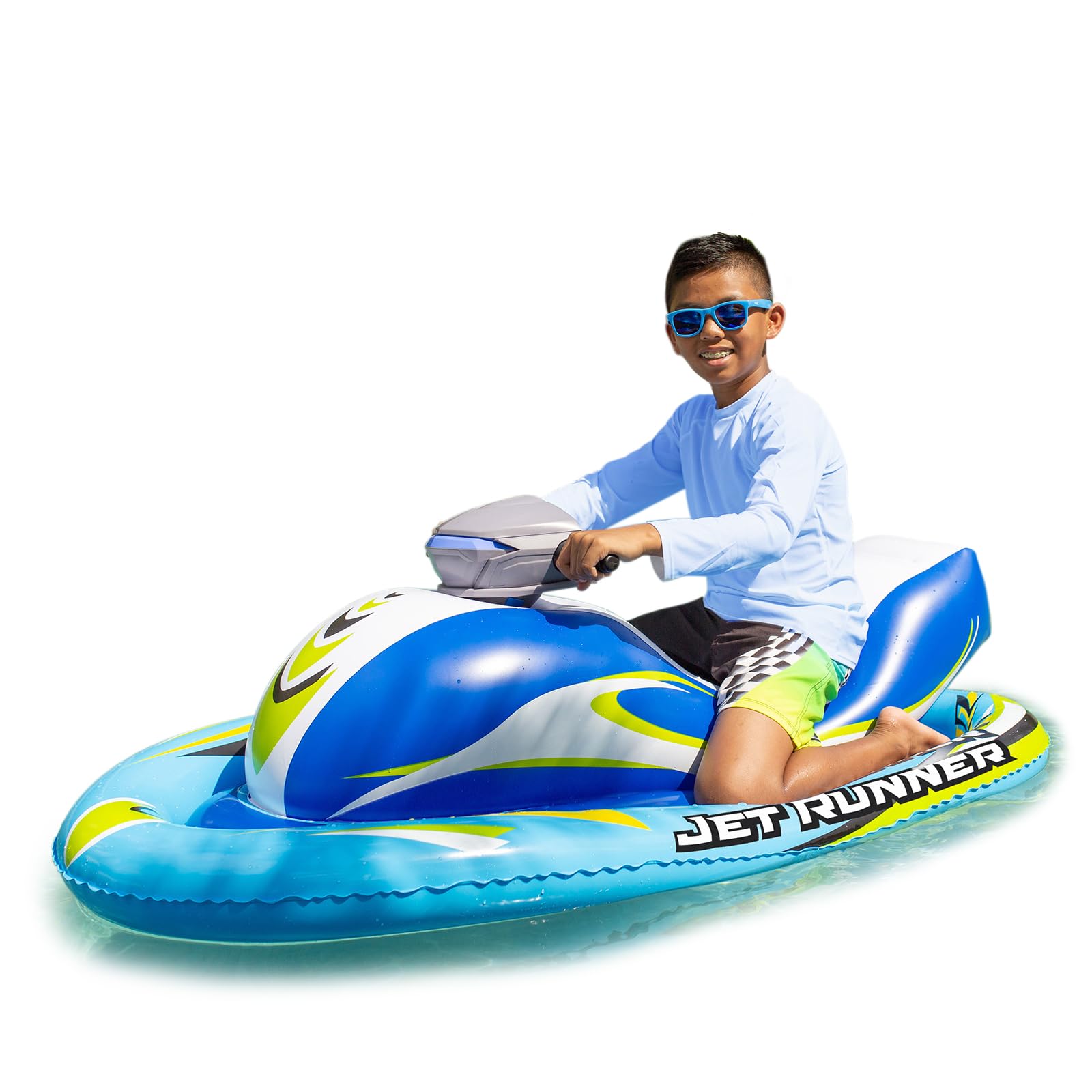 Poolcandy Jet Runner - Kids Motorized Pool Float - New for Summer 2024! Upgraded Motor Design Now Available for Perfect Power & Speed to use in The Pool, Ocean, or Lake.