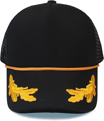 5 Panel Trucker Cap Captain Embrodiery Baseball Cap Marine Pilot Sailor Uniform Cap