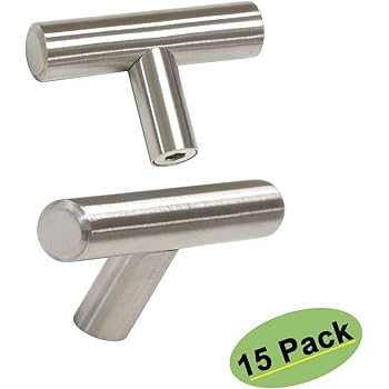 Homdiy Brushed Nickel Cabinet Knobs 15 Pack Kitchen Knobs For