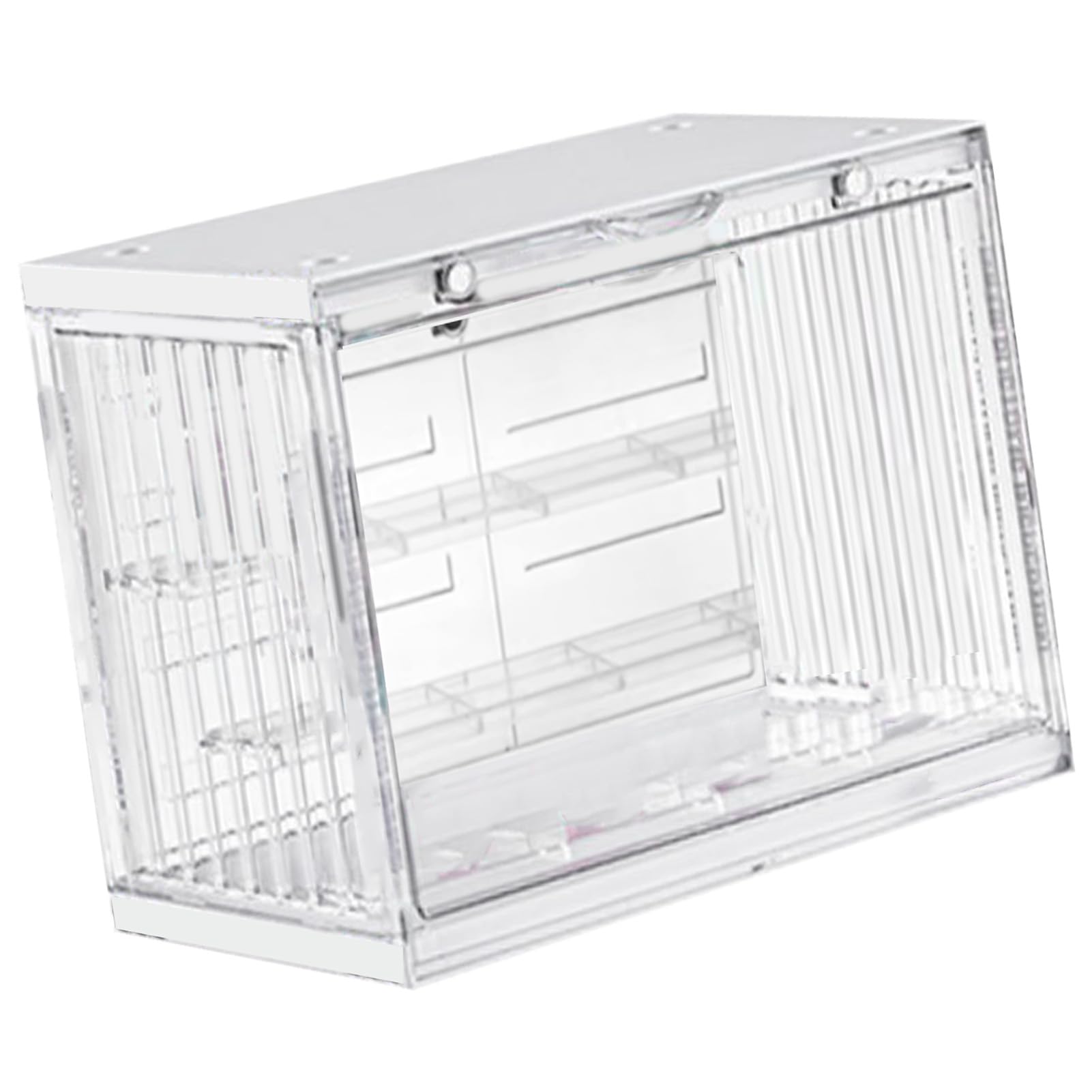 EMUKOEP Vitrina Coleccionable de Figuras de Muñecas Apilables de Plástico, Estante de Escaparate a Prueba de Polvo para Figuras de Acción, Ideal para el Hogar, Oficina y Cocina (Transparente)