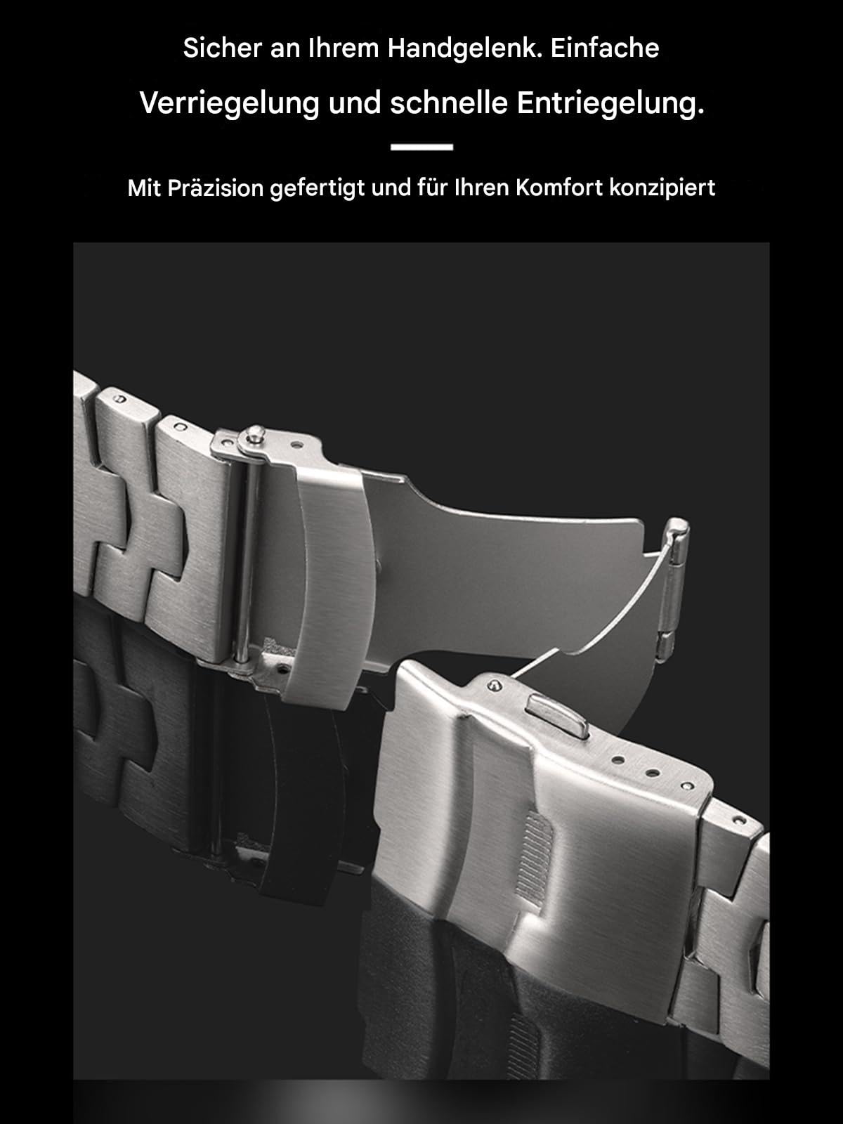 26mm Titan Armband Kompatibel mit Fenix 8 51mm/Enduro 3 51mm/7X Pro/6X Pro, 22mm Metall Armband Schnellverschluss Kompatibel mit Fenix 8 47mm/E 47mm/7/6 Pro/5 Plus/Forerunner 965 955