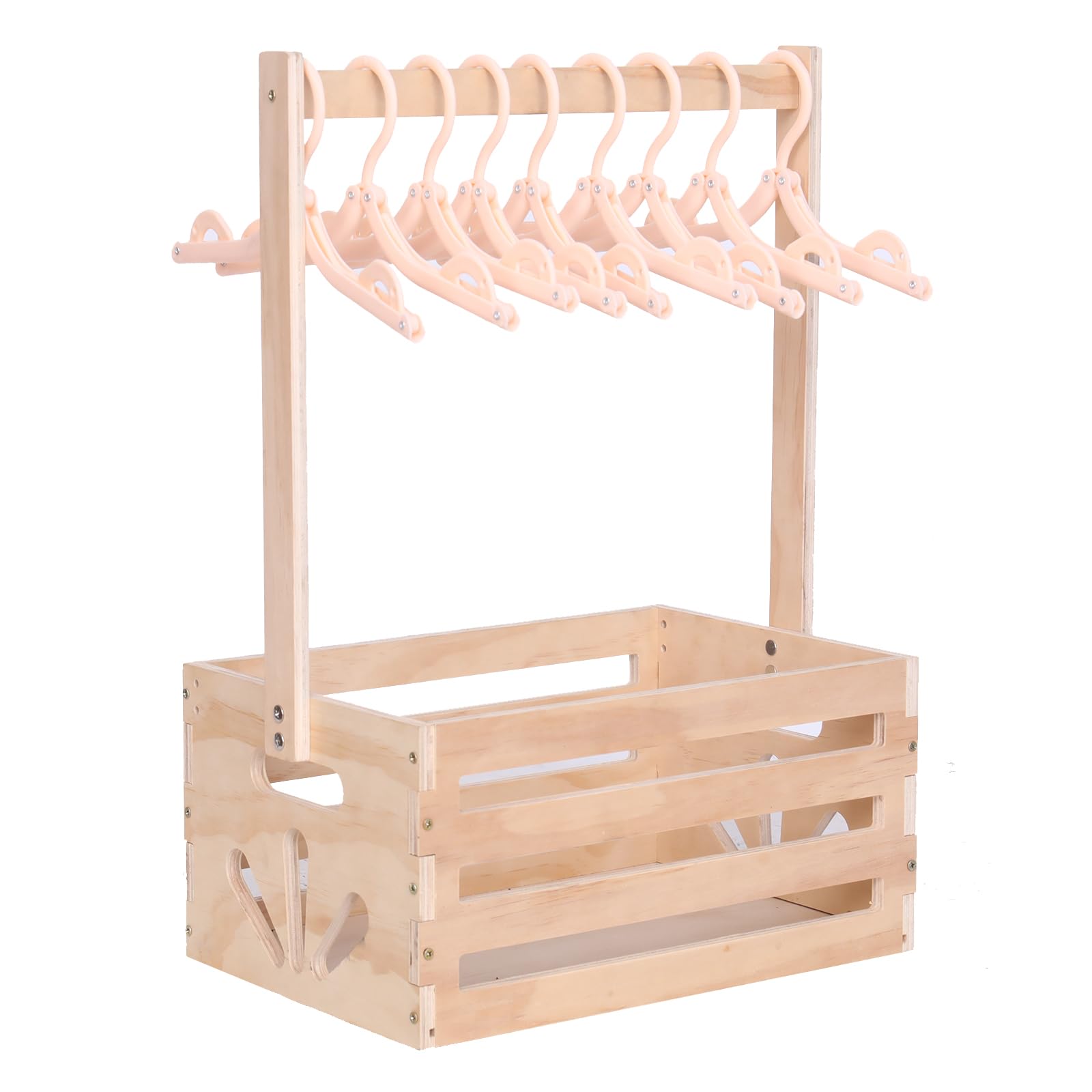 guilai Wooden Baby Shower Crate Closet , Baby Storage nursery Crate Hamper with Handle, Gift Basket for Baby nursery Excludin