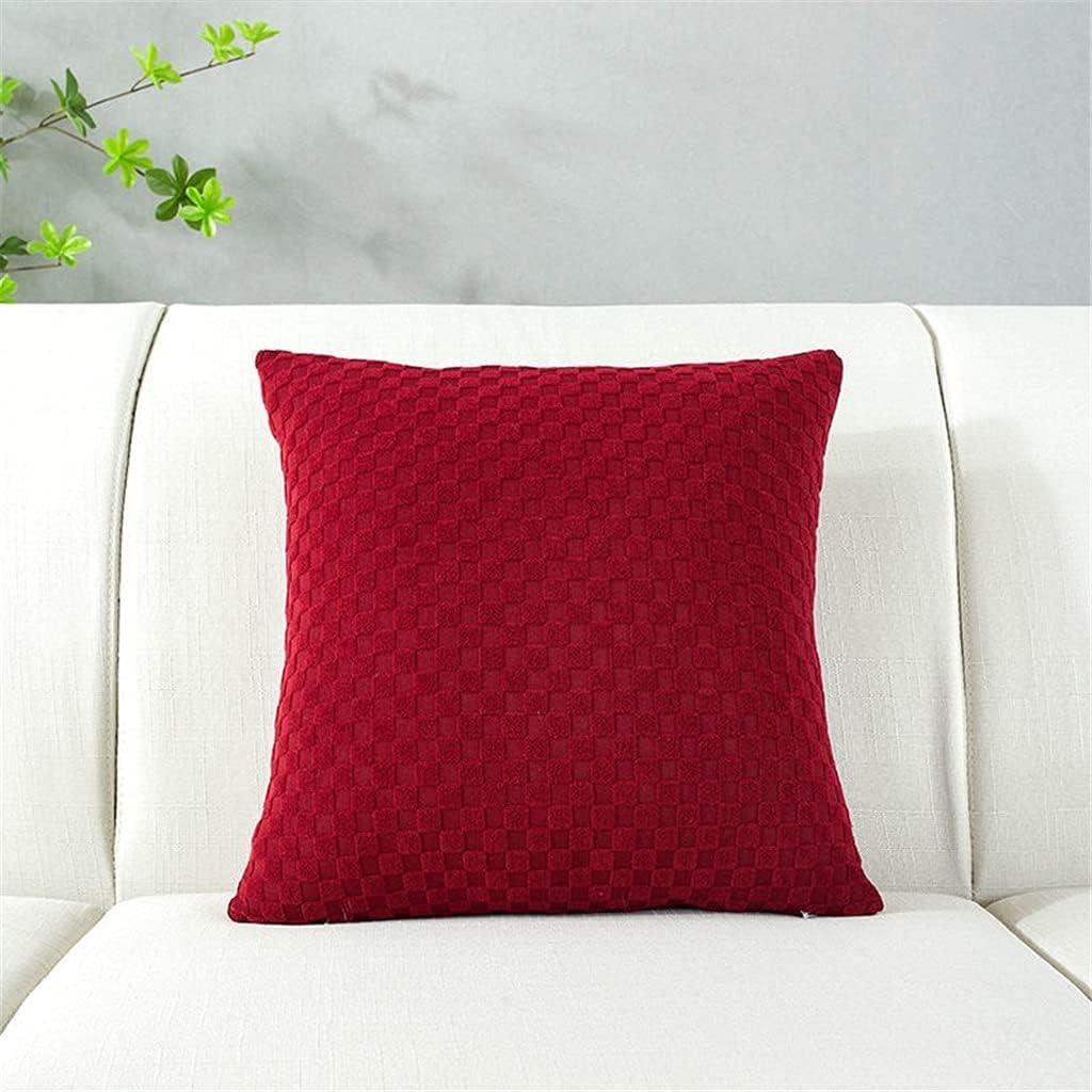 HBJWOV Sofa Throw Pillow Cushion Living Room Square Bedside Back Office Lumbar Velvet Hugging Cover(Dark Gray)