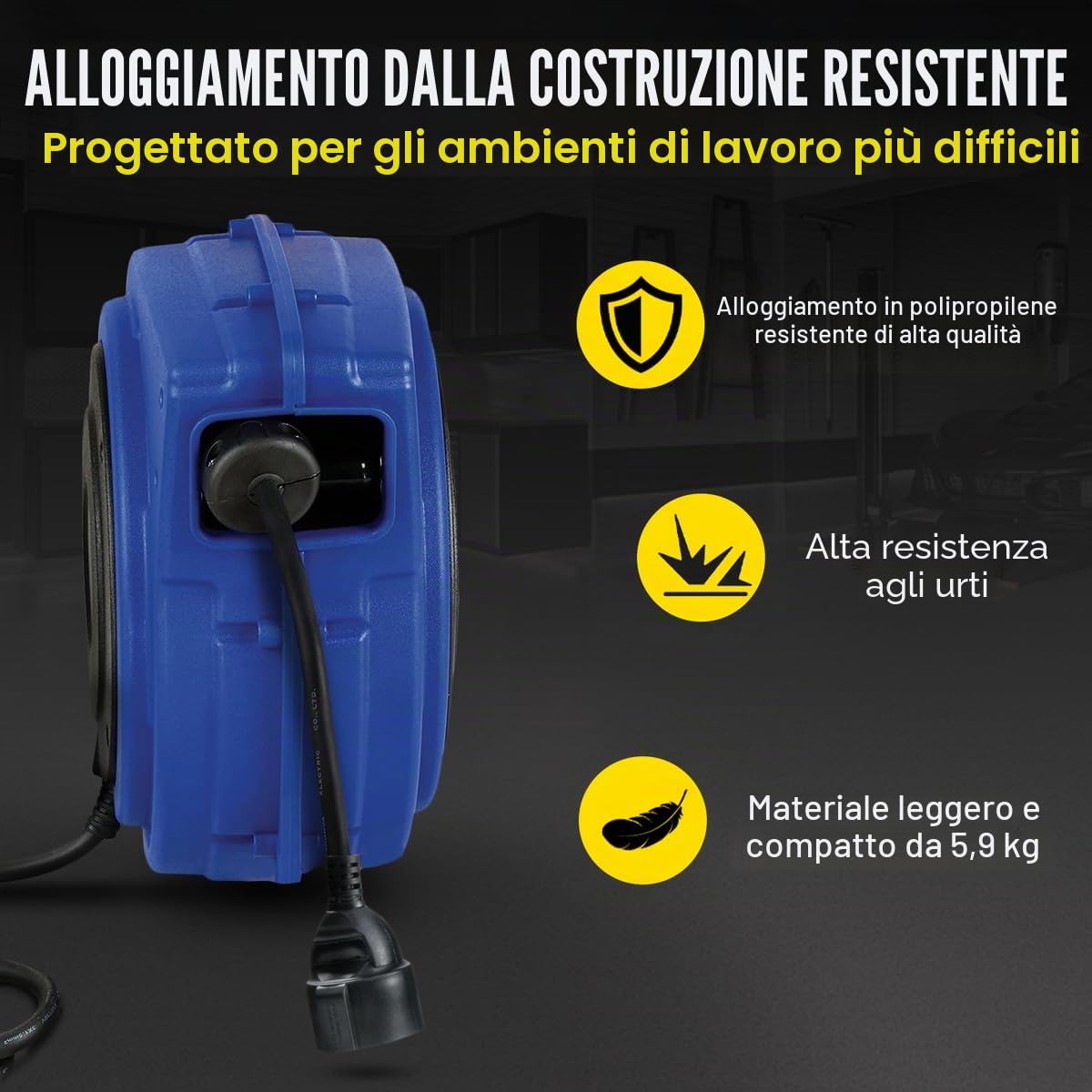 Goodyear Avvolgicavo automatico, 15 m, 3G1,5 mm² H07RN-F