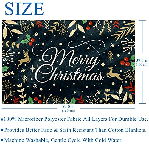 Couverture douce de Noël pour canapé et camping chic 150x100 - 6