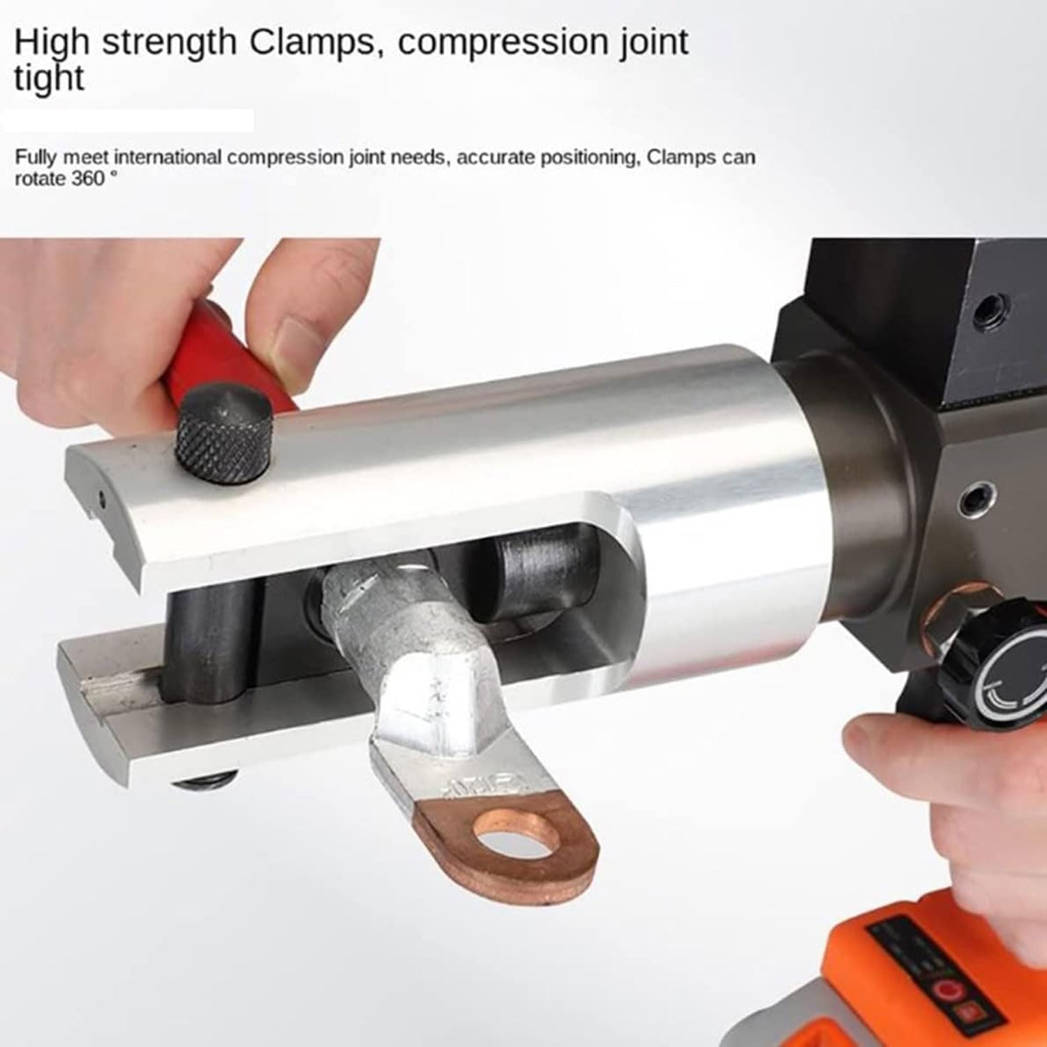 Pinza crimpatrice idraulica elettrica, connettore reversibile portatile a 360°, utensili per crimpare cavi Con 11 stampi, kit connettore idraulico per tubi in acciaio inossidabile, PEX, rame
