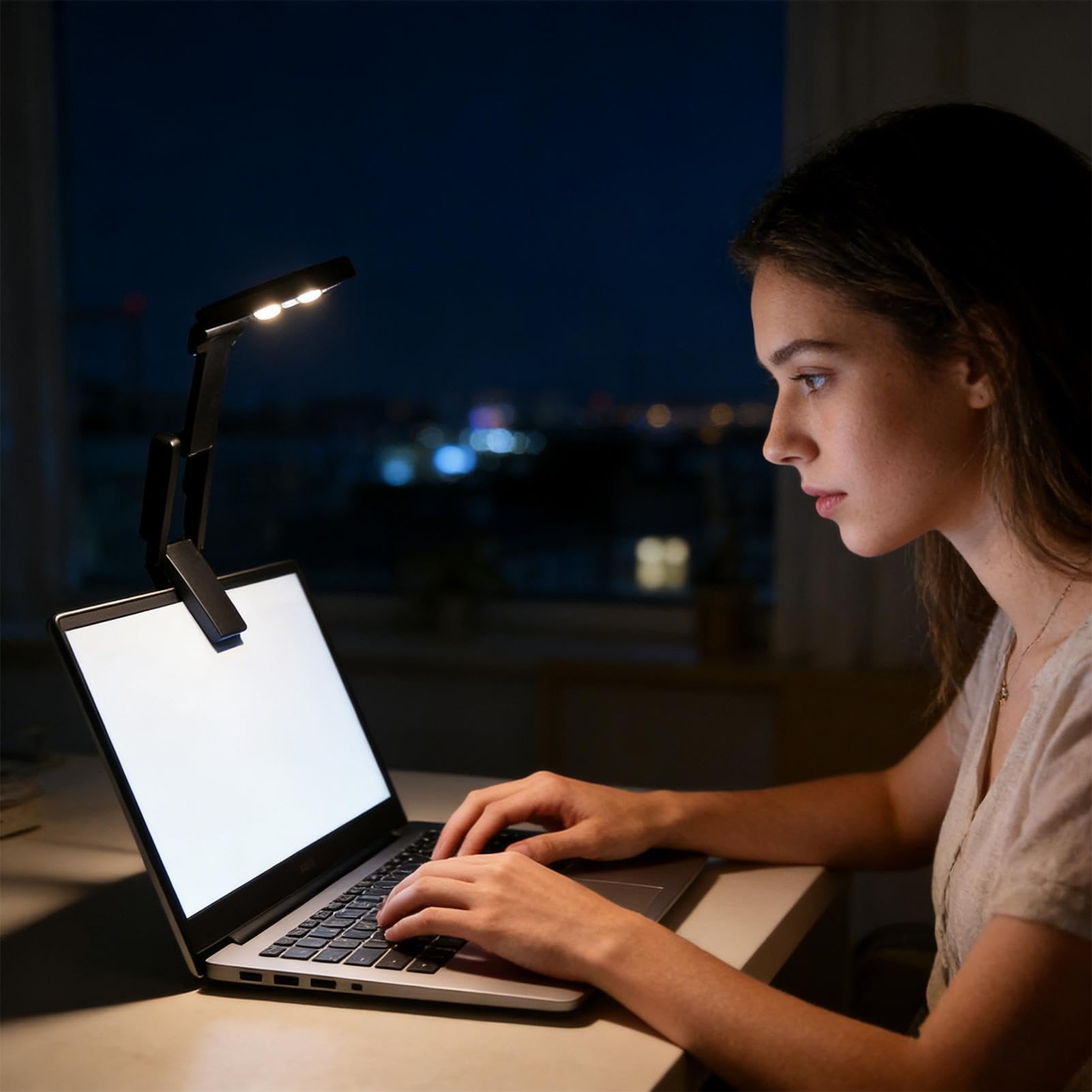 Generico Lampada da Lettura Ricaricabile Pieghevole Portatile con USB