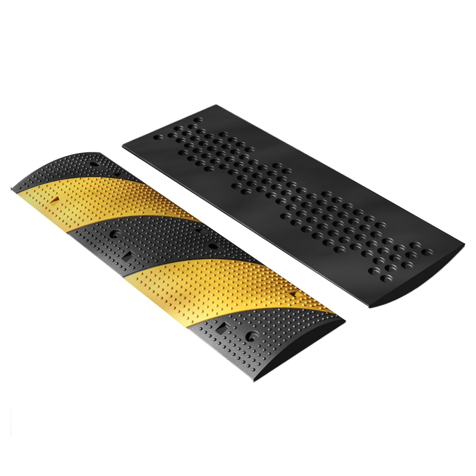 HTTGDGDH Portable Speed Bumps, Heavy Duty Modular Driveway Speed Ramp, Vehicle Ramps Garage Car Ramp School Speed Pads,