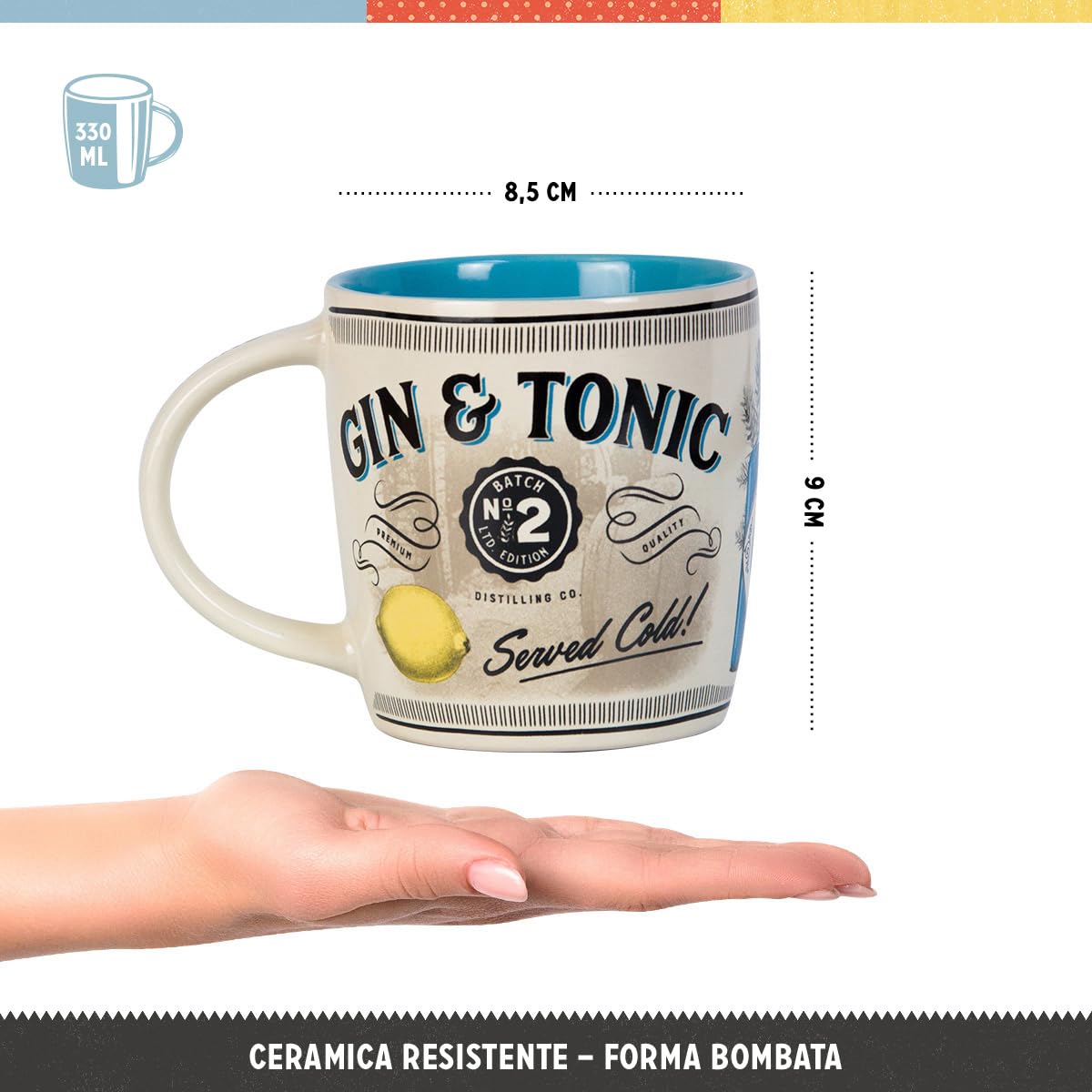 Nostalgic-Art Tazza da caffè retrò, 330 ml, Official License Product (OLP), BMW – Drivers Only
