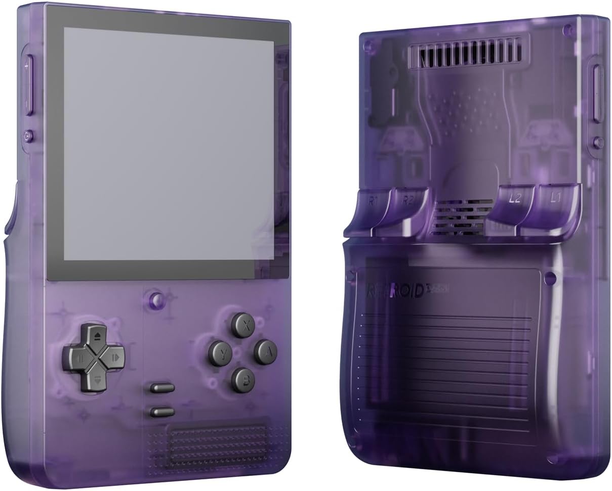 Retroid Pocket Classic Retro Handheld Game Console, 3.92" OLED Touchscreen, Portable Android Gaming Handheld with 6+128GB, 5000mah Battery, Android 14, WiFi 5 Classic Games Console (Atomic Purple)