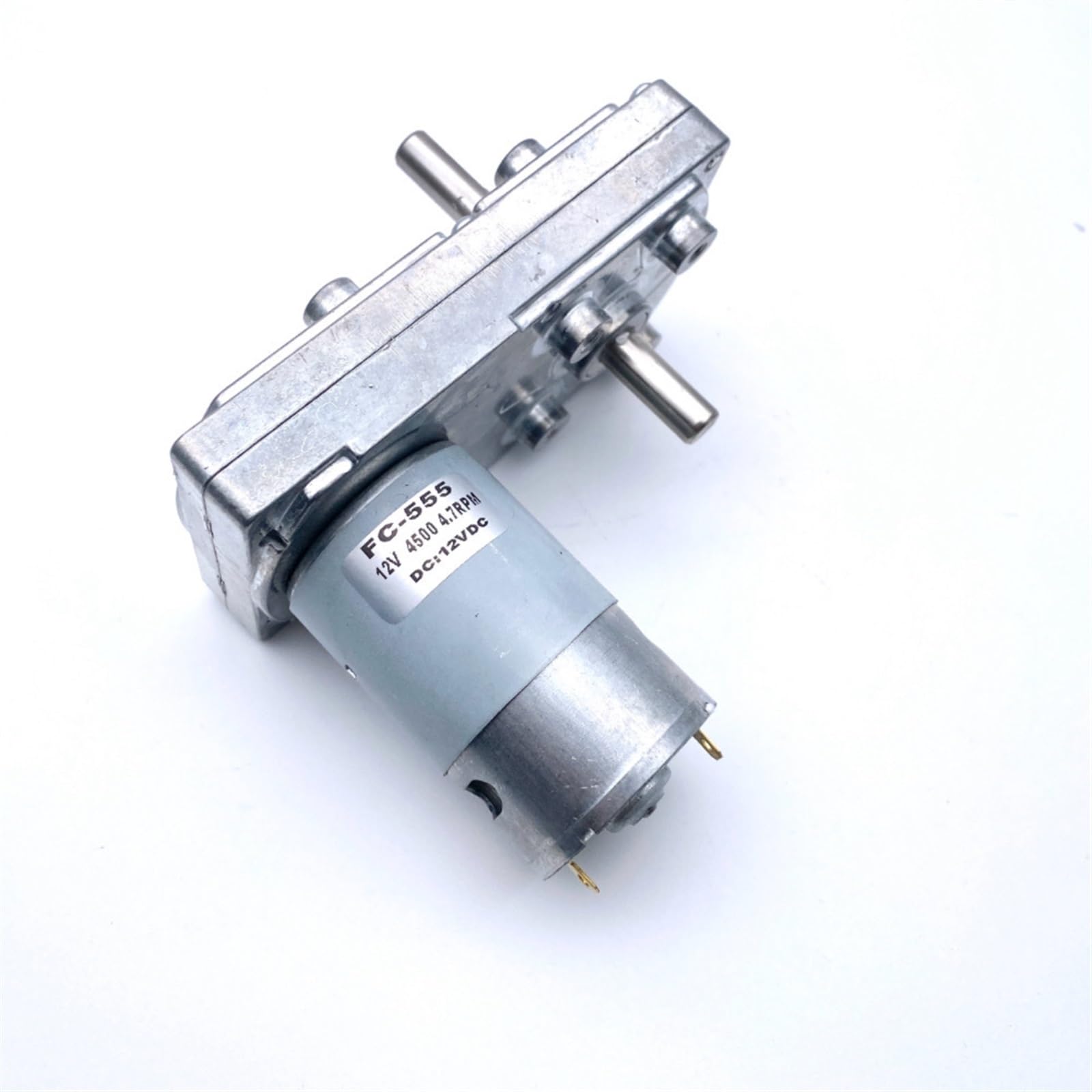 FC-555/550 DC 3V-30V Drehmoment-Getriebemotor 10N.m 6V12V24V Doppelwellen-Elektro-Knoblauchschneidermotor(Rated 12V,6rpm)