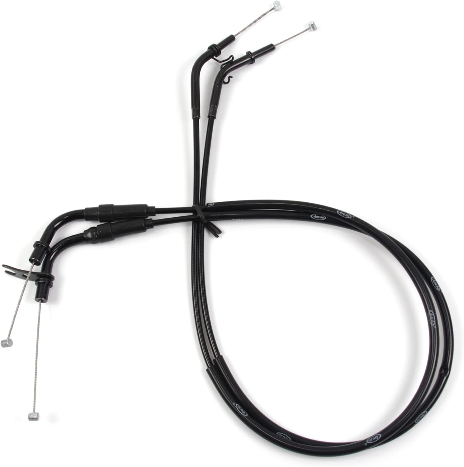 Arashi Throttle Cable for Kawasaki Z1000 2014-2016, Stainless Wire Line and Rubber Motorcycle Replacement Accessories Parts Black