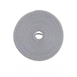 1 Roll Portable Cable Organizers Cable Ties 5m 16.4ft Reusable Tearable Fixed Tie for Data Cable Storage Home Office Use (Cut/grey 3 meters)